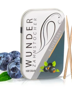 Wunder Zahnstocher (100er-Pack) Blueberry 10 x 1 Metalldose