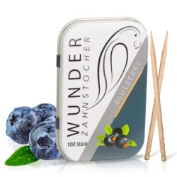 Wunder Zahnstocher (100er-Pack) Blueberry 10 x 1 Metalldose