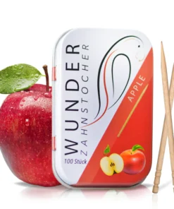 Wunder Zahnstocher (100er-Pack) Apple 10 x 1 Metalldose