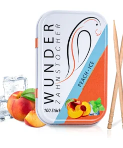 Wunder Zahnstocher (100er-Pack) Peach-Ice 10 x 1 Metalldose