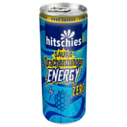 Hitschler hitschies Saure Drachenzungen Energy Zero Blau 24 x 250ml zzgl. DPG-Pfand