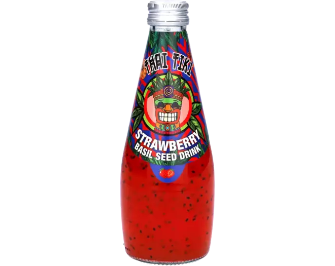 Thai Tiki - Basil Seed Drink Strawberry 24 x 290ml !PALETTENVERSAND!