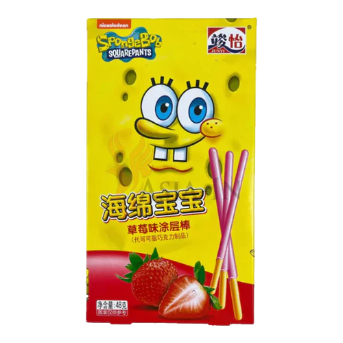Spongebob Coated Stick Strawberry 36 x 48g