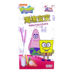 Spongebob Coated Stick Strawberry & Milk 36 x 48g