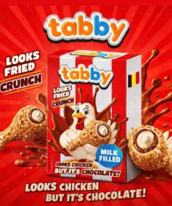 Tabby Milk Cream Filled Chicken Chocolate 24 x 50 g