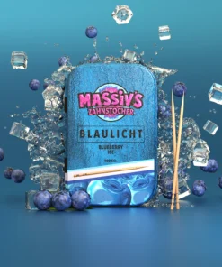 Zahnstocher mit Geschmack - BLAULICHT - Blueberry Ice 10 x 1 Metalldose im Display