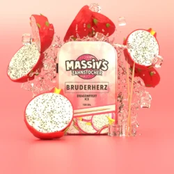 Zahnstocher mit Geschmack - BRUDERHERZ - Dragonfruit Ice 10 x 1 Metalldose im Display