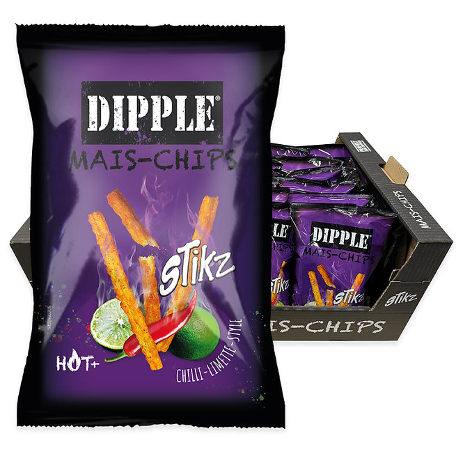 Dipple Mais Stikz Chilli & Lime 26 x 90g