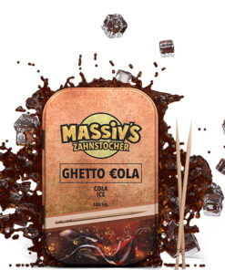 Zahnstocher mit Geschmack - Ghetto €ola - Cola 10 x 1 Metalldose im Display