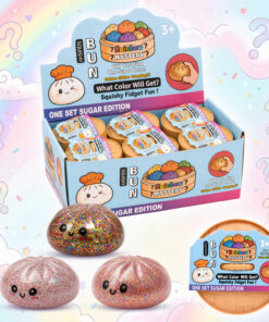 Squeeze Dumpling groß 8,5cm im Display glitzernde 12 x 1stk.